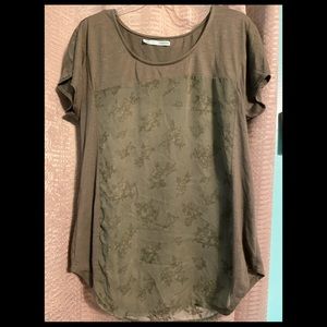Maurice’s L army green sheer top